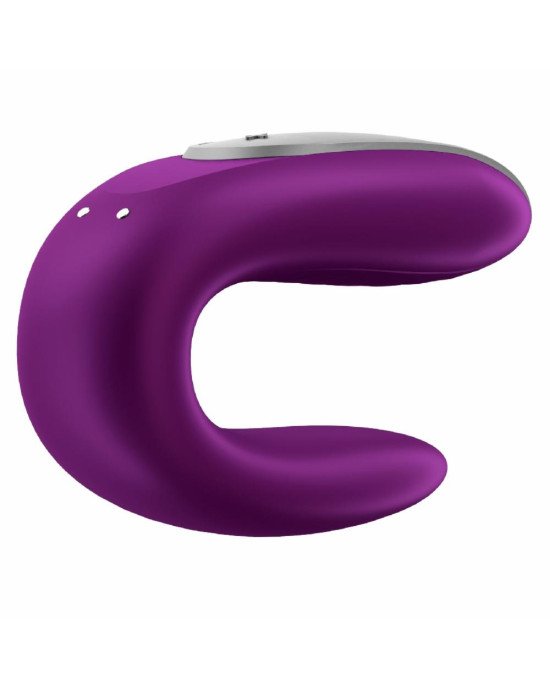 Смарт-вібратор для пар Satisfyer Double Fun (Violet) з пультом ДК Смарт-вібратор для пар Satisfyer Double Fun (Violet) з пультом ДК