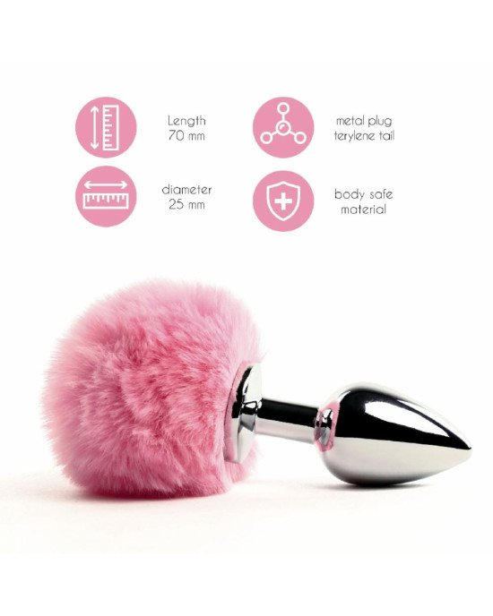 Анальна пробка FeelzToys - Bunny Tails Butt Plug Pink Анальна пробка FeelzToys - Bunny Tails Butt Plug Pink