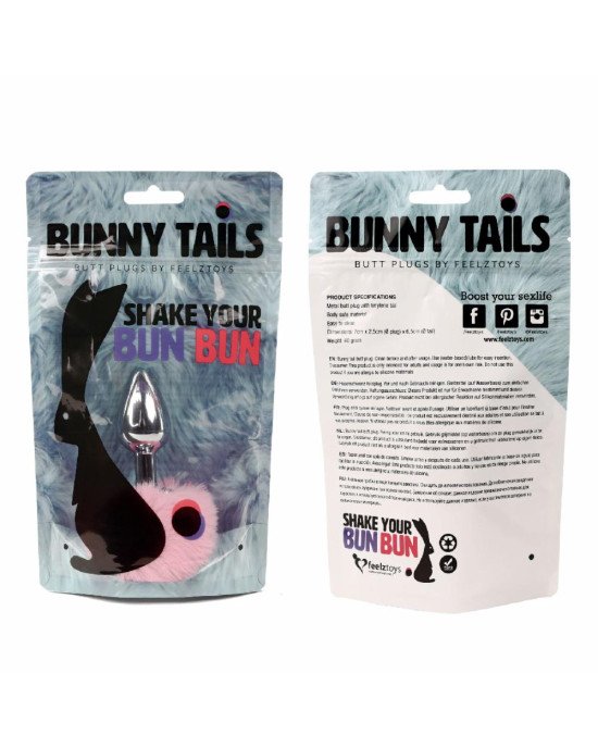 Анальна пробка FeelzToys - Bunny Tails Butt Plug Pink Анальна пробка FeelzToys - Bunny Tails Butt Plug Pink
