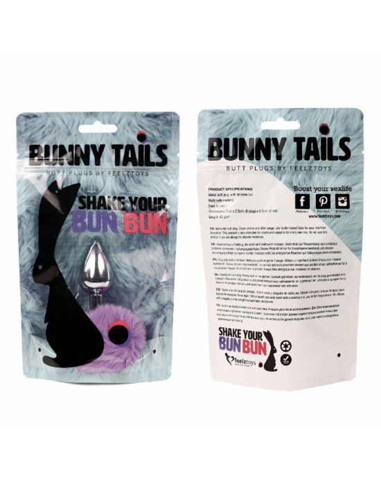 Анальна пробка FeelzToys - Bunny Tails Butt Plug Purple Анальна пробка FeelzToys - Bunny Tails Butt Plug Purple