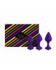Набір силіконових анальних пробок FeelzToys - Bibi Butt Plug Set 3 pcs Purple