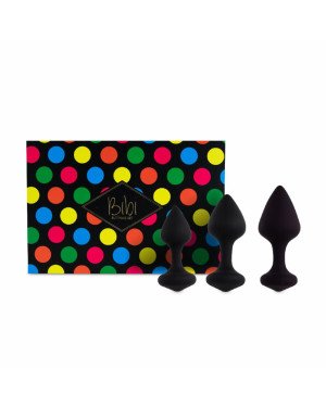 Набір силіконових анальних пробок FeelzToys - Bibi Butt Plug Set 3 pcs Black