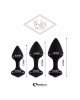 Набір силіконових анальних пробок FeelzToys - Bibi Butt Plug Set 3 pcs Black Набір силіконових анальних пробок FeelzToys - Bibi Butt Plug Set 3 pcs Black
