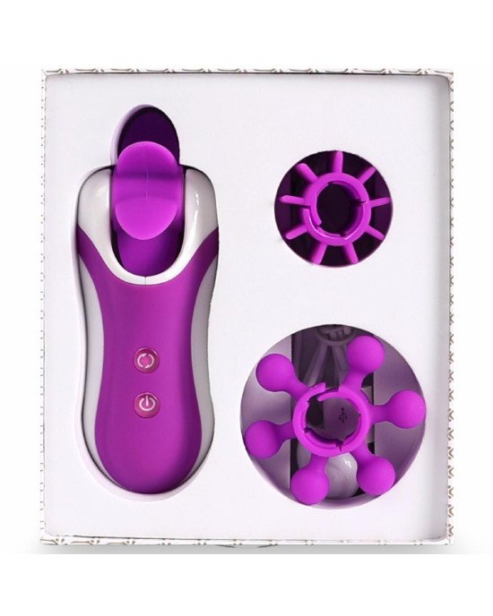 Стимулятор з імітацією оральних ласк FeelzToys - Clitella Oral Clitoral Stimulator Purple Стимулятор з імітацією оральних ласк FeelzToys - Clitella Oral Clitoral Stimulator Purple