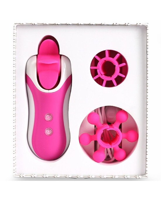Стимулятор з імітацією оральних ласк FeelzToys - Clitella Oral Clitoral Stimulator Pink Стимулятор з імітацією оральних ласк FeelzToys - Clitella Oral Clitoral Stimulator Pink