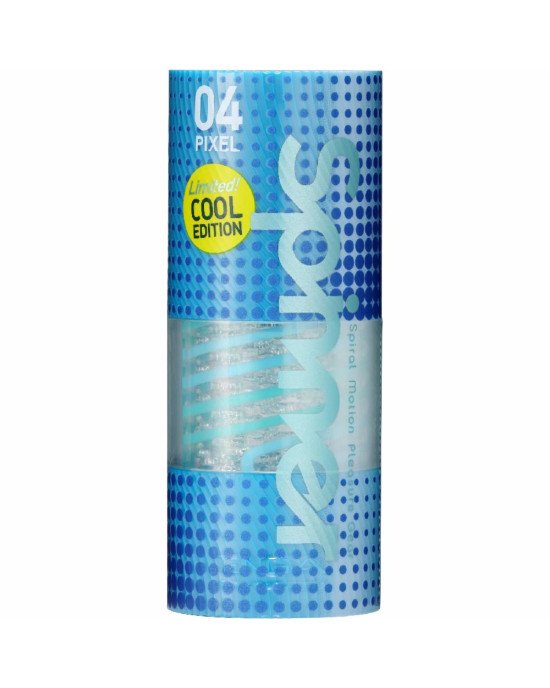 Мастурбатор Tenga Spinner 04 Pixel Cool Edition з пружною стимулювальною спіраллю всередині Мастурбатор Tenga Spinner 04 Pixel Cool Edition з пружною стимулювальною спіраллю всередині