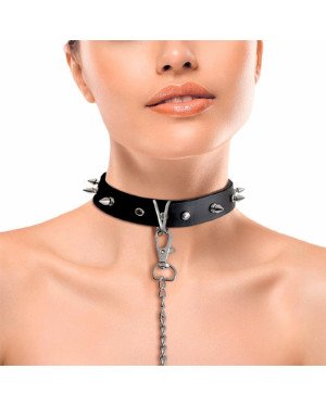 Нашийник з шипами та повідцем Art of Sex - Collar Spikes and Leash