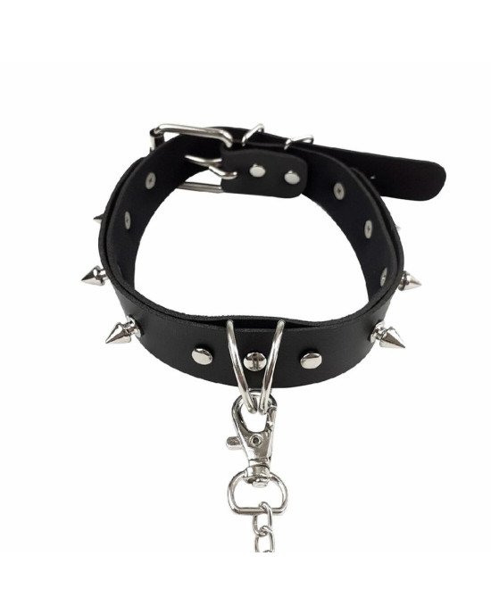 Нашийник з шипами та повідцем Art of Sex - Collar Spikes and Leash Нашийник з шипами та повідцем Art of Sex - Collar Spikes and Leash