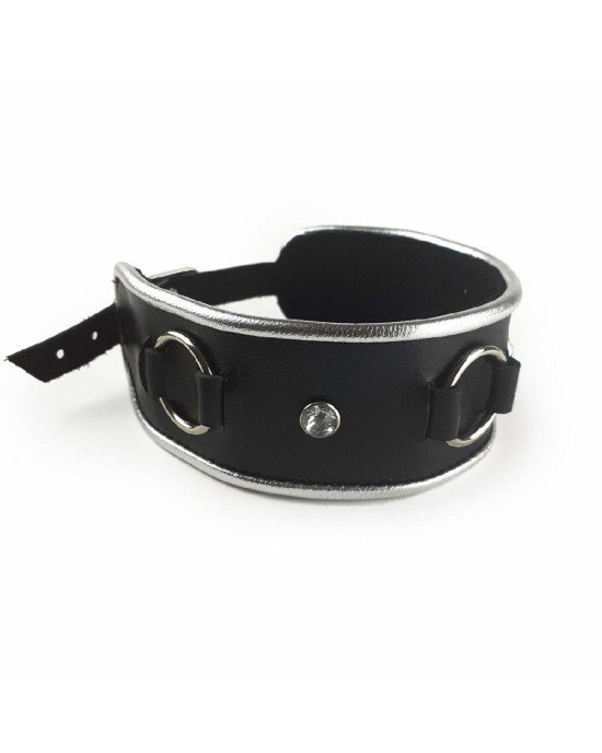 Ошейник из натуральной кожи со стразами и кольцом Art of Sex - Collar Ring Ошейник из натуральной кожи со стразами и кольцом Art of Sex - Collar Ring