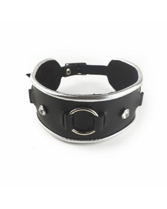 Ошейник из натуральной кожи со стразами и кольцом Art of Sex - Collar Ring Ошейник из натуральной кожи со стразами и кольцом Art of Sex - Collar Ring