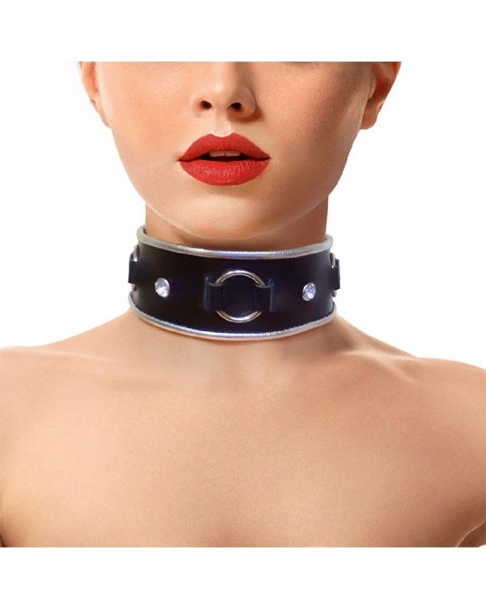 Ошейник из натуральной кожи со стразами и кольцом Art of Sex - Collar Ring Ошейник из натуральной кожи со стразами и кольцом Art of Sex - Collar Ring