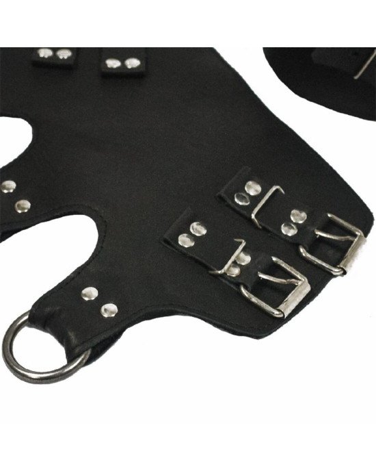 Поножі манжети для подвіса за ноги Leg Cuffs, натуральна шкіра, колір чорний Поножі манжети для подвіса за ноги Leg Cuffs, натуральна шкіра, колір чорний