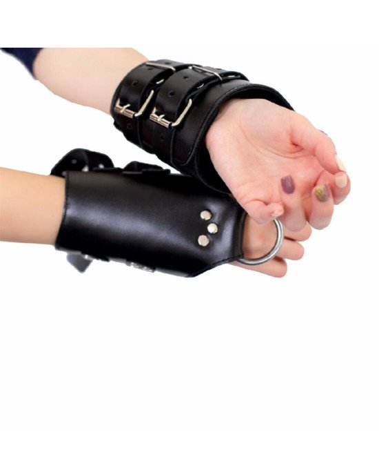 Манжети для підвісу за руки Kinky Hand Cuffs For Suspension з натуральної шкіри, колір чорний Манжети для підвісу за руки Kinky Hand Cuffs For Suspension з натуральної шкіри, колір чорний
