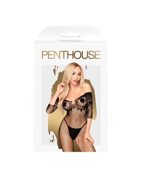 Бодістокінг з імітацією ліфа Penthouse - High Profile Black XL Бодістокінг з імітацією ліфа Penthouse - High Profile Black XL