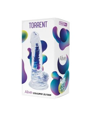 Прозорий фалоімітатор Alive Jelly Dildo Torrent, ТПЕ, присоска, діаметр 4.5см, довжина 20,6см Прозорий фалоімітатор Alive Jelly Dildo Torrent, ТПЕ, присоска, діаметр 4.5см, довжина 20,6см
