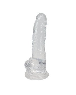 Прозорий фалоімітатор Alive Jelly Dildo Torrent, ТПЕ, присоска, діаметр 4.5см, довжина 20,6см