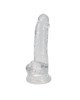 Прозорий фалоімітатор Alive Jelly Dildo Torrent, ТПЕ, присоска, діаметр 4.5см, довжина 20,6см