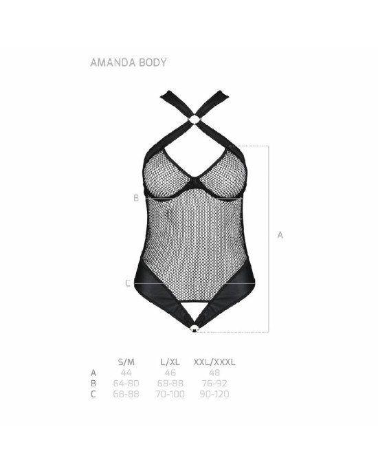 Сітчастий боді з халтером Amanda Body black XXL/XXXL - Passion Сітчастий боді з халтером Amanda Body black XXL/XXXL - Passion