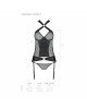 Сітчастий комплект корсет з халтером, зйомні підв'язки та трусики Amanda Corset black L/XL - Passion Сітчастий комплект корсет з халтером, зйомні підв'язки та трусики Amanda Corset black L/XL - Passion