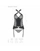 Сітчастий комплект корсет з халтером, зйомні підв'язки та трусики Amanda Corset black S/M - Passion Сітчастий комплект корсет з халтером, зйомні підв'язки та трусики Amanda Corset black S/M - Passion