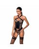 Сітчастий комплект корсет з халтером, зйомні підв'язки та трусики Amanda Corset black S/M - Passion Сітчастий комплект корсет з халтером, зйомні підв'язки та трусики Amanda Corset black S/M - Passion