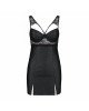 Бебі-дол з еко-шкіри та мережива Loona Chemise black S/M - Passion
