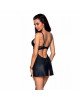 Бебі-дол з еко-шкіри та мережива Loona Chemise black XXL/XXXL - Passion