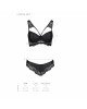 Комплект з еко-шкіри та мережива Loona Set black S/M - Passion, бра і трусики Комплект з еко-шкіри та мережива Loona Set black S/M - Passion, бра і трусики