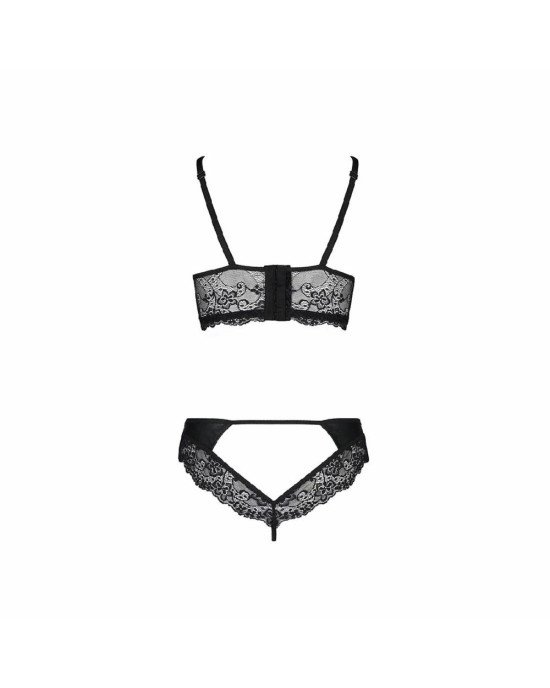 Комплект з еко-шкіри та мережива Loona Set black XXL/XXXL - Passion, бра і трусики Комплект з еко-шкіри та мережива Loona Set black XXL/XXXL - Passion, бра і трусики