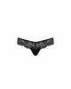 Мереживні трусики-танга з атласним бантиком Naja Thong black XXL/XXXL - Passion Мереживні трусики-танга з атласним бантиком Naja Thong black XXL/XXXL - Passion