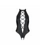 Боді з еко-шкіри з імітацією шнурівки та відкритим доступом Nancy Body black XXL/XXXL - Passion