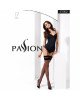 Класичні панчохи під пояс із подвійною гумкою ST002 1/2 bianco - Passion