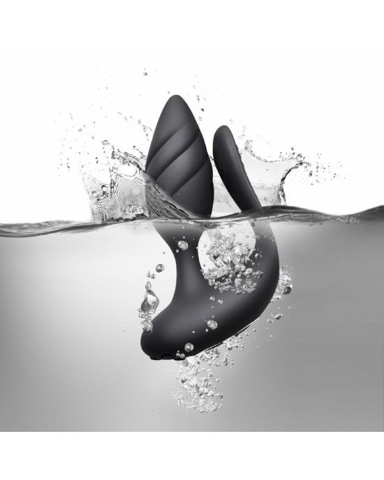Анально-вагінальний вібратор для пар Rocks Off Cocktail Black, пульт ДК Анально-вагінальний вібратор для пар Rocks Off Cocktail Black, пульт ДК