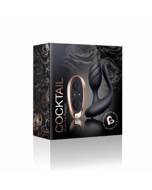 Анально-вагінальний вібратор для пар Rocks Off Cocktail Black, пульт ДК Анально-вагінальний вібратор для пар Rocks Off Cocktail Black, пульт ДК