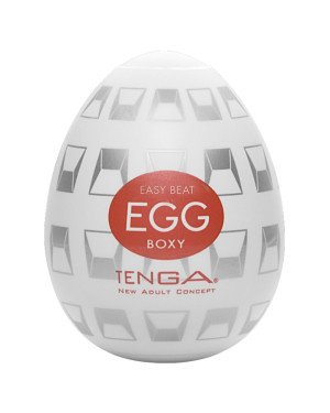 Мастурбатор-яйце Tenga Egg Boxy з геометричним рельєфом