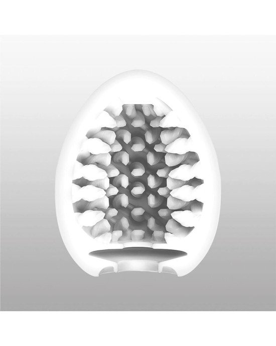 Мастурбатор-яйце Tenga Egg Brush з рельєфом у вигляді великої щетини