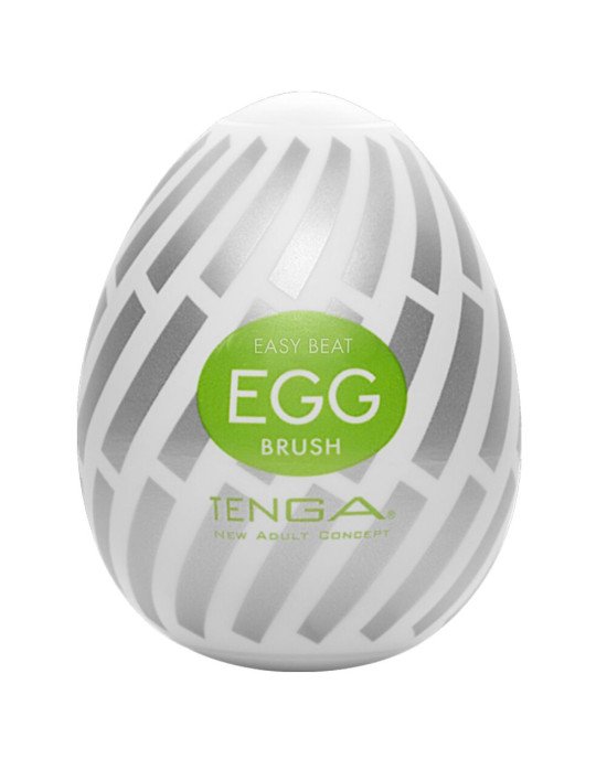 Мастурбатор-яйце Tenga Egg Brush з рельєфом у вигляді великої щетини