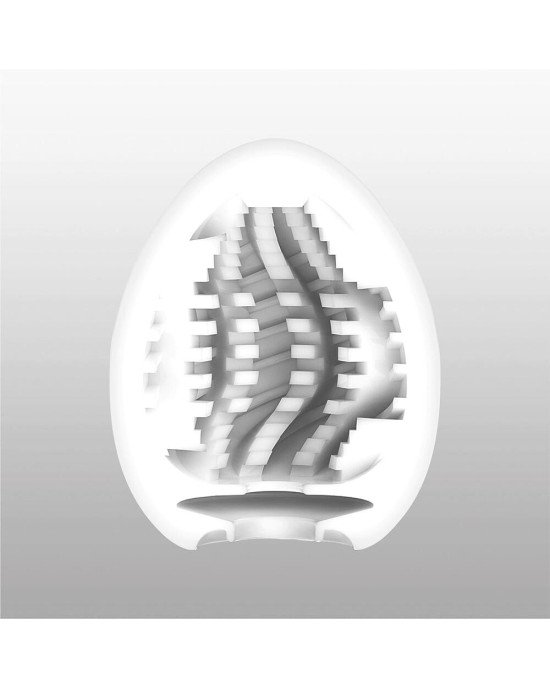 Мастурбатор-яйце Tenga Egg Tornado зі спірально-геометричним рельєфом Мастурбатор-яйце Tenga Egg Tornado зі спірально-геометричним рельєфом