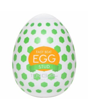 Мастурбатор-яйце Tenga Egg Stud із шестикутними виступами