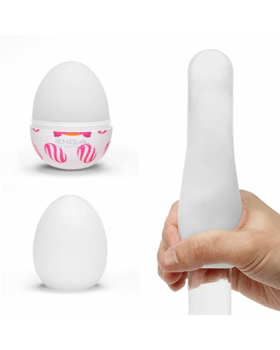 Мастурбатор-яйце Tenga Egg Curl з рельєфом із шишечок Мастурбатор-яйце Tenga Egg Curl з рельєфом із шишечок