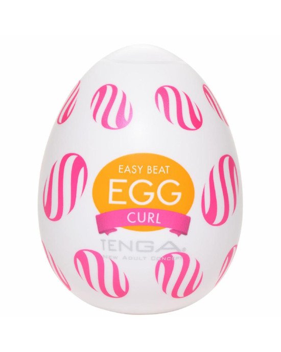 Мастурбатор-яйце Tenga Egg Curl з рельєфом із шишечок Мастурбатор-яйце Tenga Egg Curl з рельєфом із шишечок