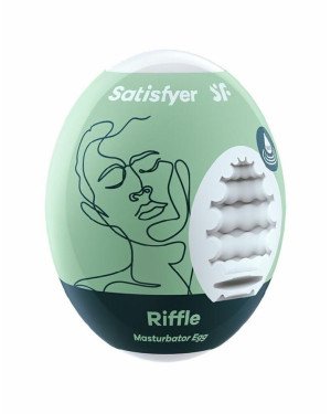 Самозмащувальний мастурбатор-яйце Satisfyer Masturbator Egg Riffle, одноразовий, не потребує змазки Самозмащувальний мастурбатор-яйце Satisfyer Masturbator Egg Riffle, одноразовий, не потребує змазки