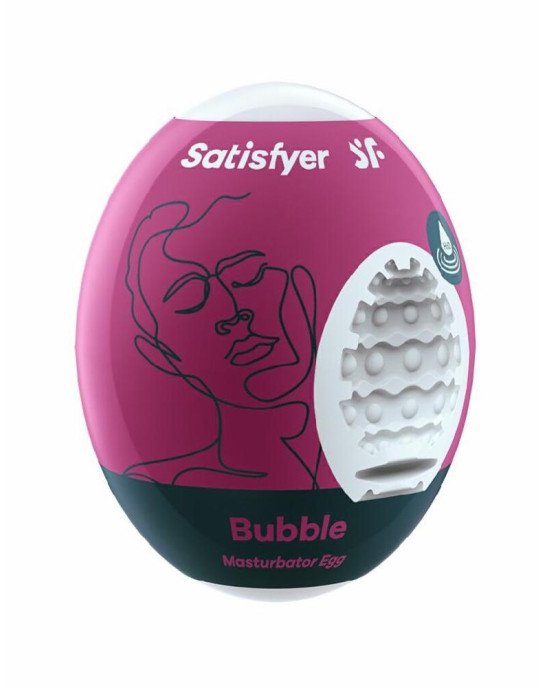 Самозмащувальний мастурбатор-яйце Satisfyer Masturbator Egg Bubble, одноразовий, не потребує змазки Самозмащувальний мастурбатор-яйце Satisfyer Masturbator Egg Bubble, одноразовий, не потребує змазки