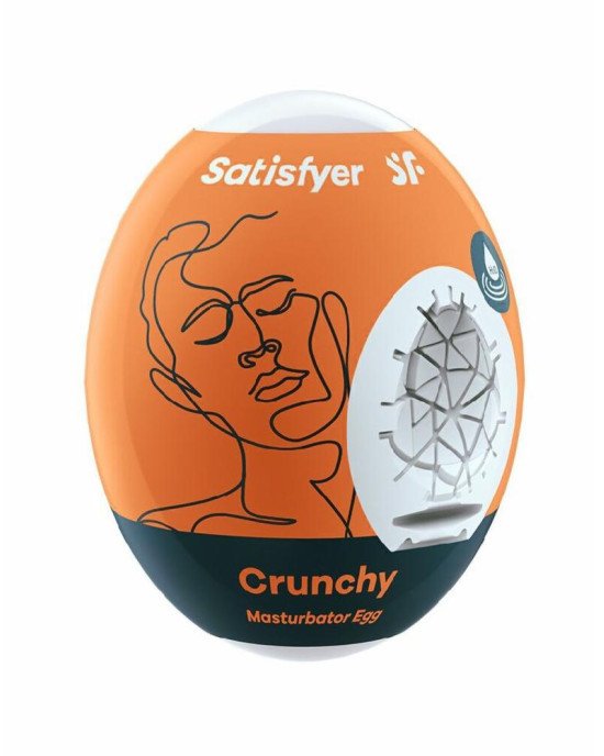 Самозмащувальний мастурбатор-яйце Satisfyer Masturbator Egg Crunchy, одноразовий, не потребує змазки Самозмащувальний мастурбатор-яйце Satisfyer Masturbator Egg Crunchy, одноразовий, не потребує змазки