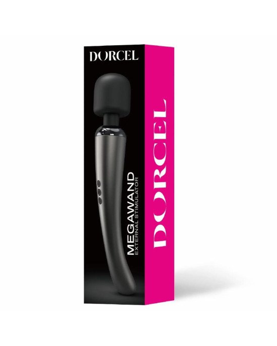 Потужний вібромасажер Dorcel Megawand Chrome Silver який перезаряджається, 160 режимів Потужний вібромасажер Dorcel Megawand Chrome Silver який перезаряджається, 160 режимів