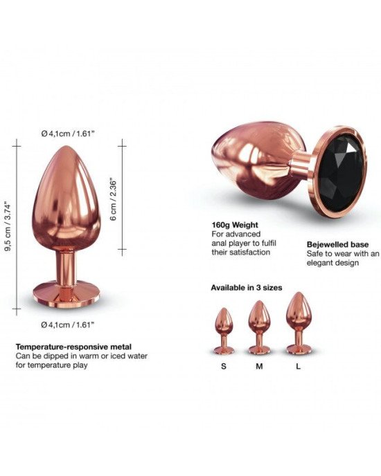 Металева анальна пробка із прикрасою у вигляді кристалу Dorcel - Diamond Plug Rose Gold L Металева анальна пробка із прикрасою у вигляді кристалу Dorcel - Diamond Plug Rose Gold L