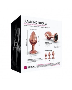 Металева анальна пробка із прикрасою у вигляді кристалу Dorcel - Diamond Plug Rose Gold M Металева анальна пробка із прикрасою у вигляді кристалу Dorcel - Diamond Plug Rose Gold M
