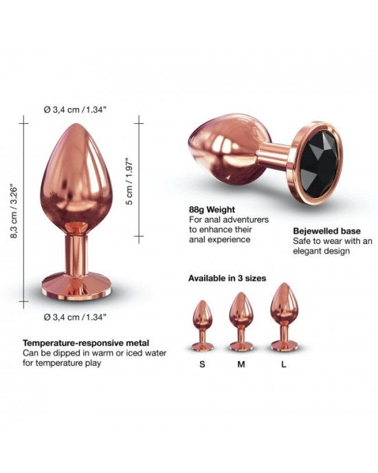 Металева анальна пробка із прикрасою у вигляді кристалу Dorcel - Diamond Plug Rose Gold M Металева анальна пробка із прикрасою у вигляді кристалу Dorcel - Diamond Plug Rose Gold M