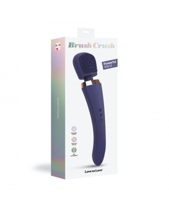 Вібромасажер із силіконовою щіточкою Love to Love Brush Crush - Midnight Indigo Вібромасажер із силіконовою щіточкою Love to Love Brush Crush - Midnight Indigo