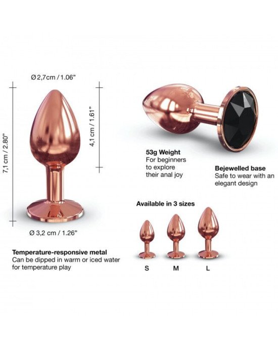 Металева анальна пробка із прикрасою у вигляді кристалу Dorcel - Diamond Plug Rose Gold S Металева анальна пробка із прикрасою у вигляді кристалу Dorcel - Diamond Plug Rose Gold S
